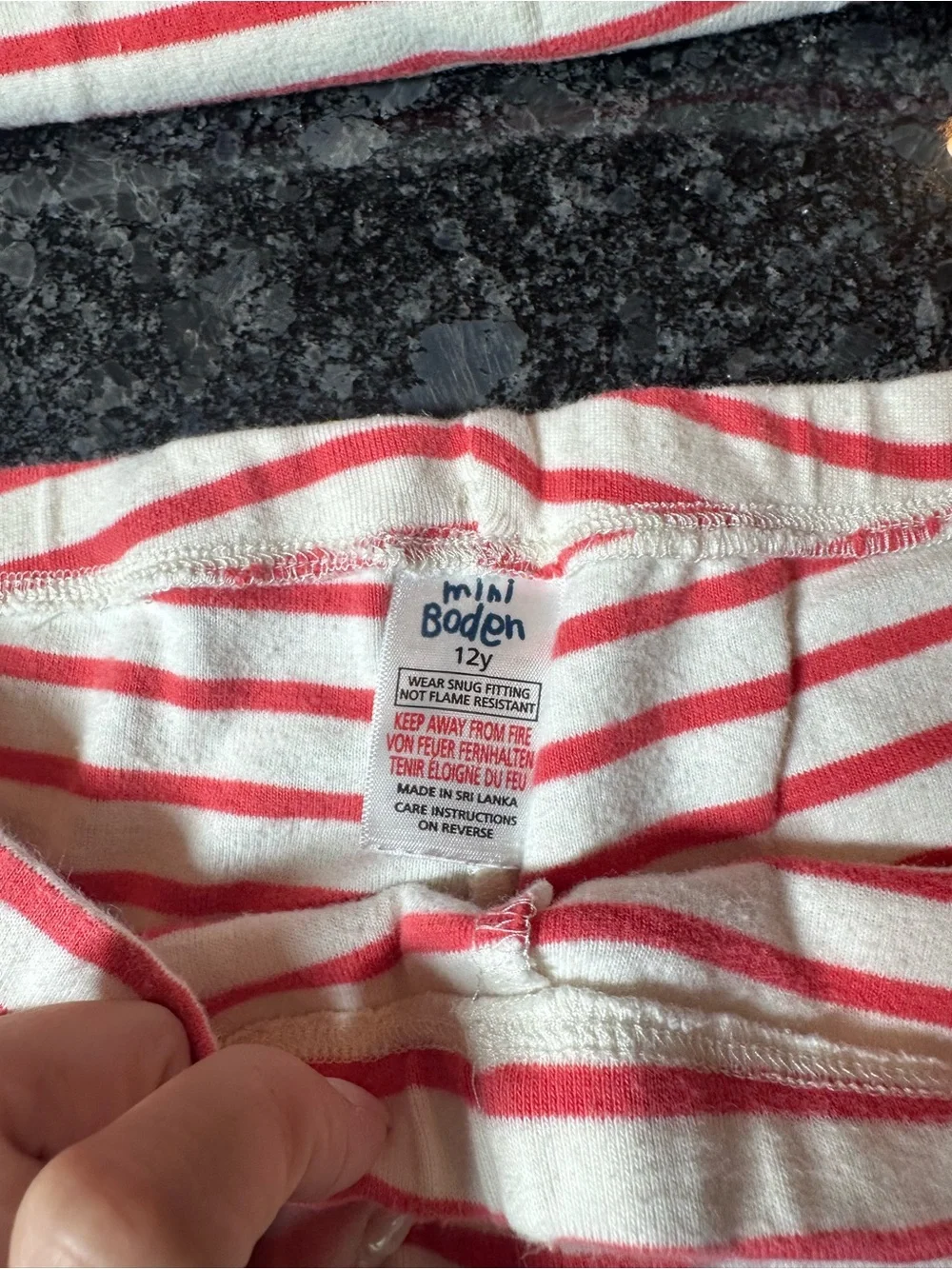 Lot of 2 Mini Boden Girls Size 12 Pajama Sets